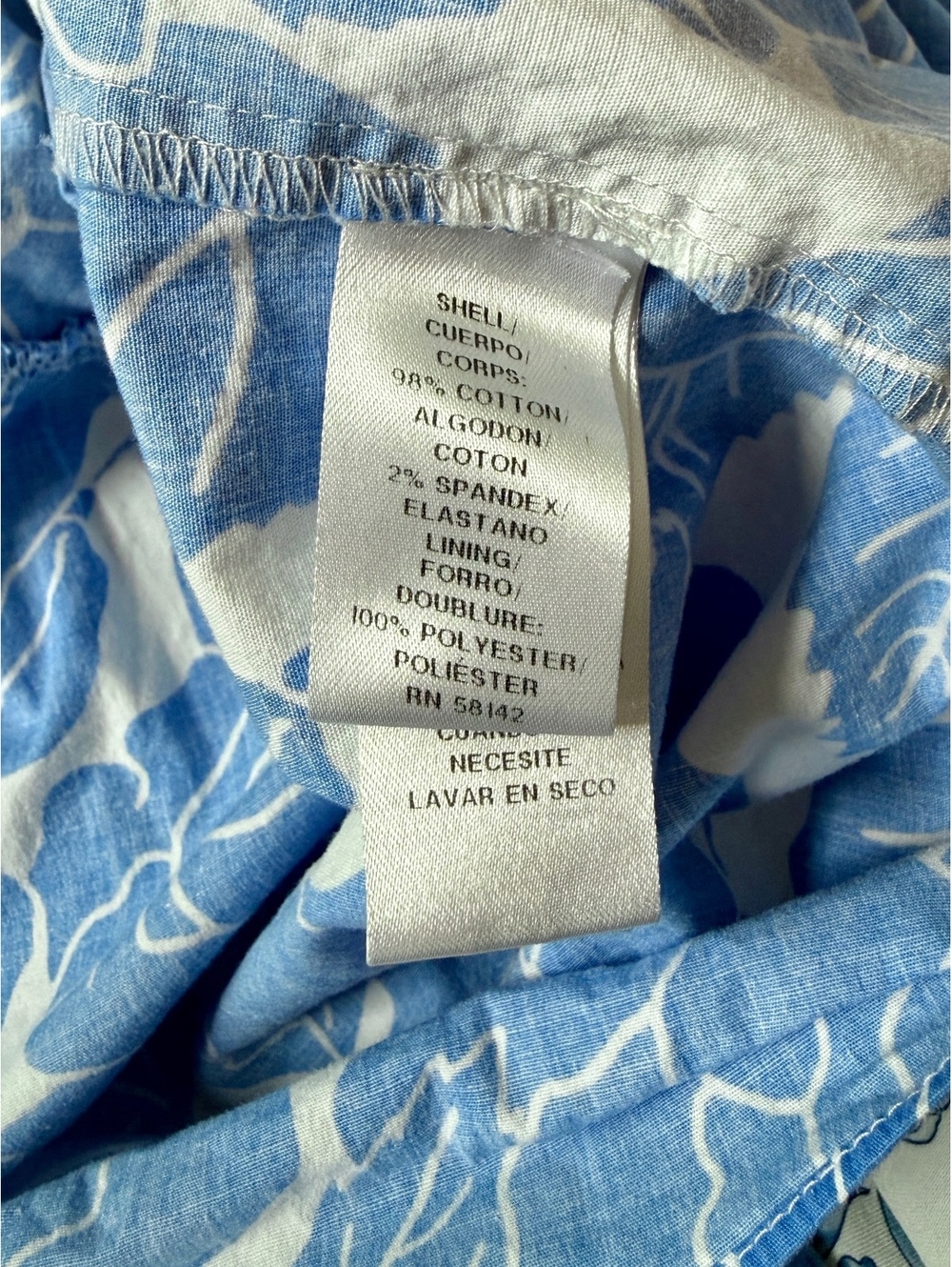 London Times Blue & White Floral Midi Dress Size 10 - Picture 6 of 6